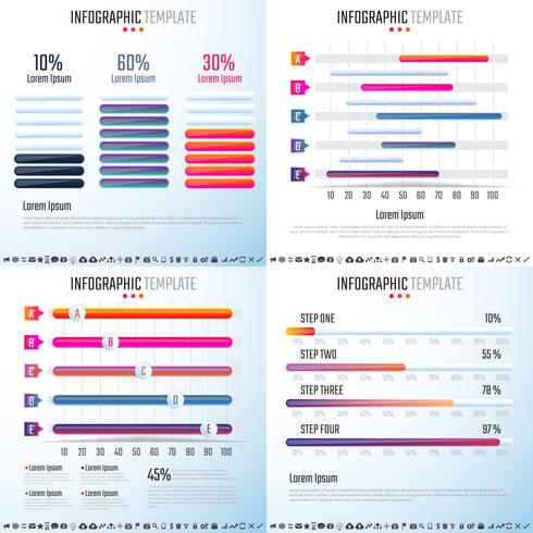 Infografiken-Designvorlage vektor