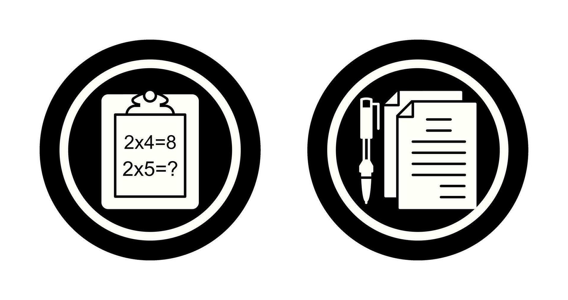 lösen Frage und dokumentieren und Stift Symbol vektor