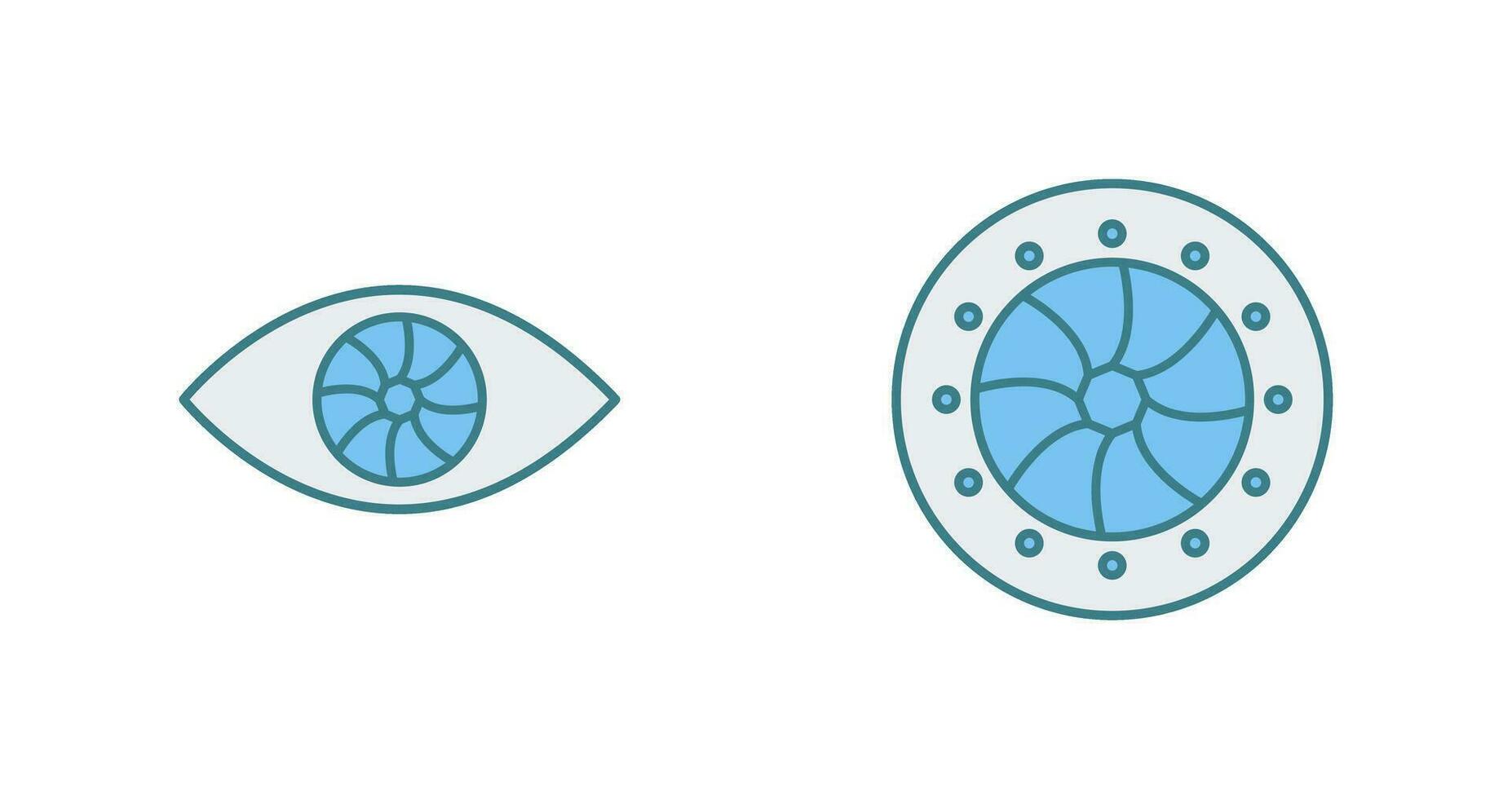 öga och optisk membran ikon vektor
