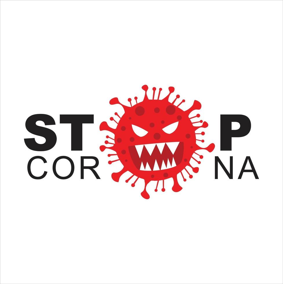 Stoppen Sie das Design-Hintergrundbanner des Corona-Virus 2020. Covid 19-ncp-Plakat vektor