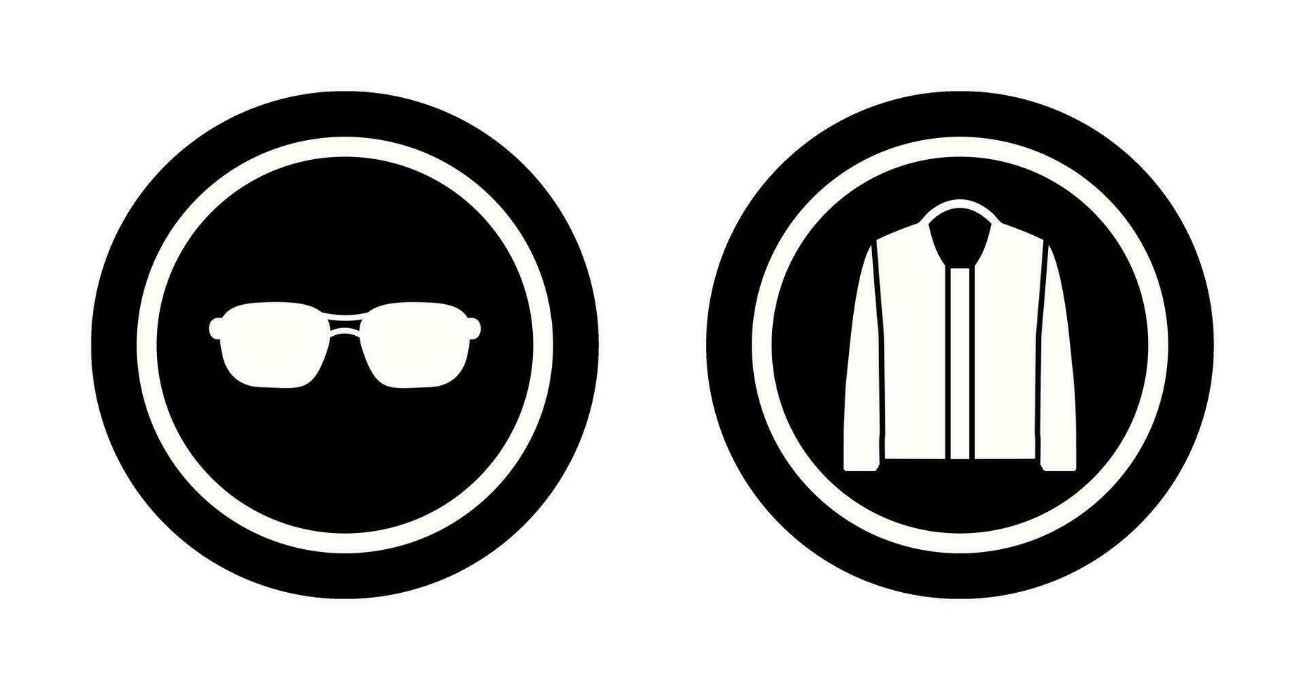 Brille und Jacke Symbol vektor