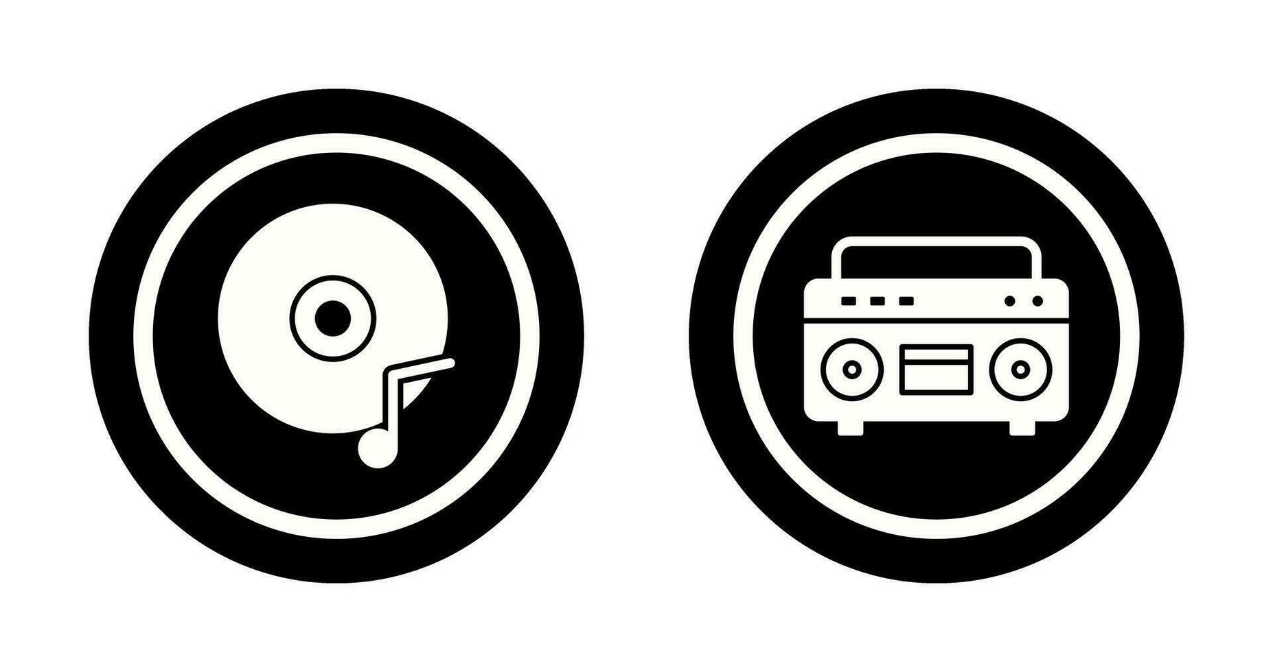 Musik- CD und Kassette Symbol vektor