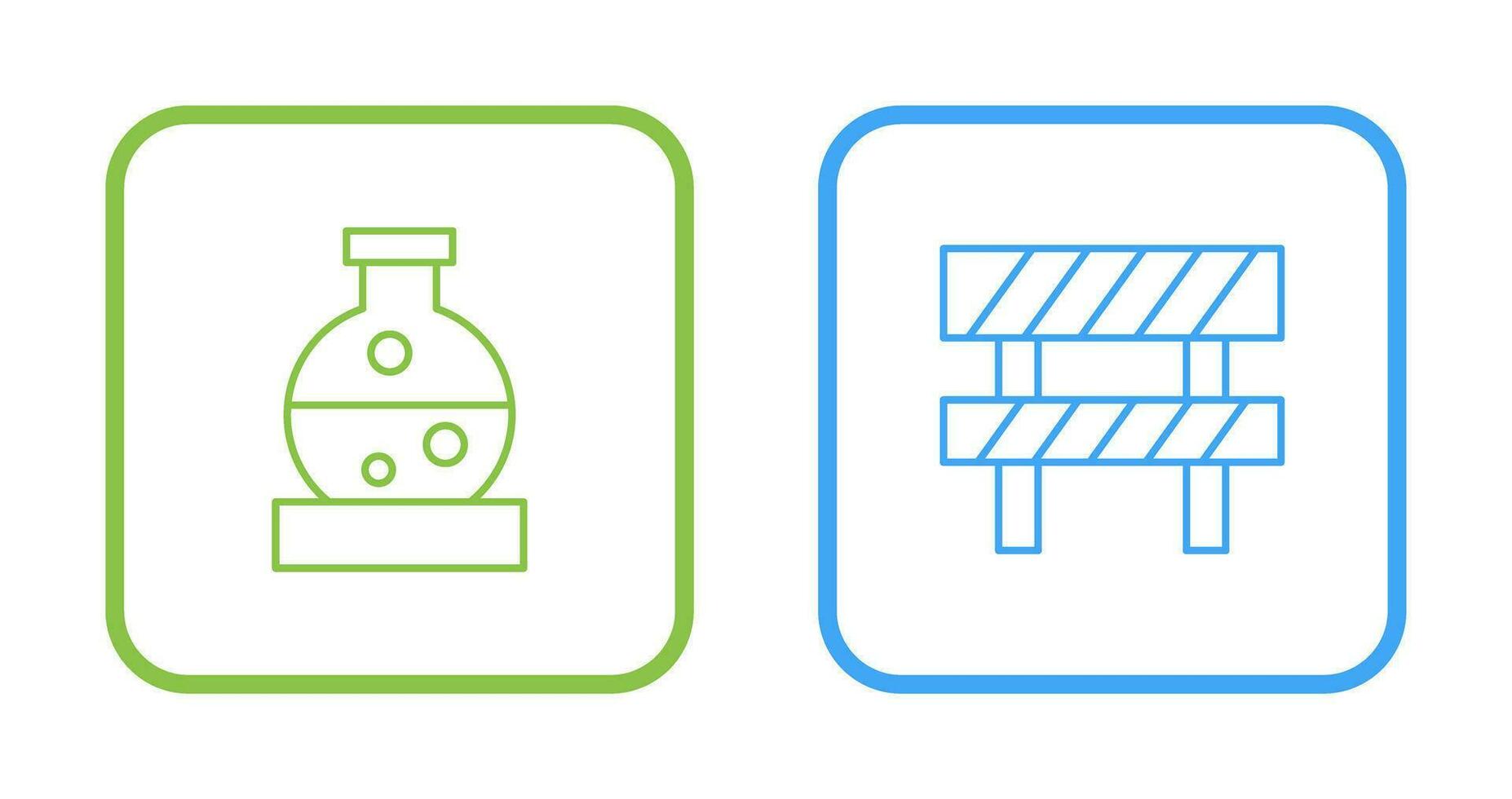 flaska och barriär ikon vektor