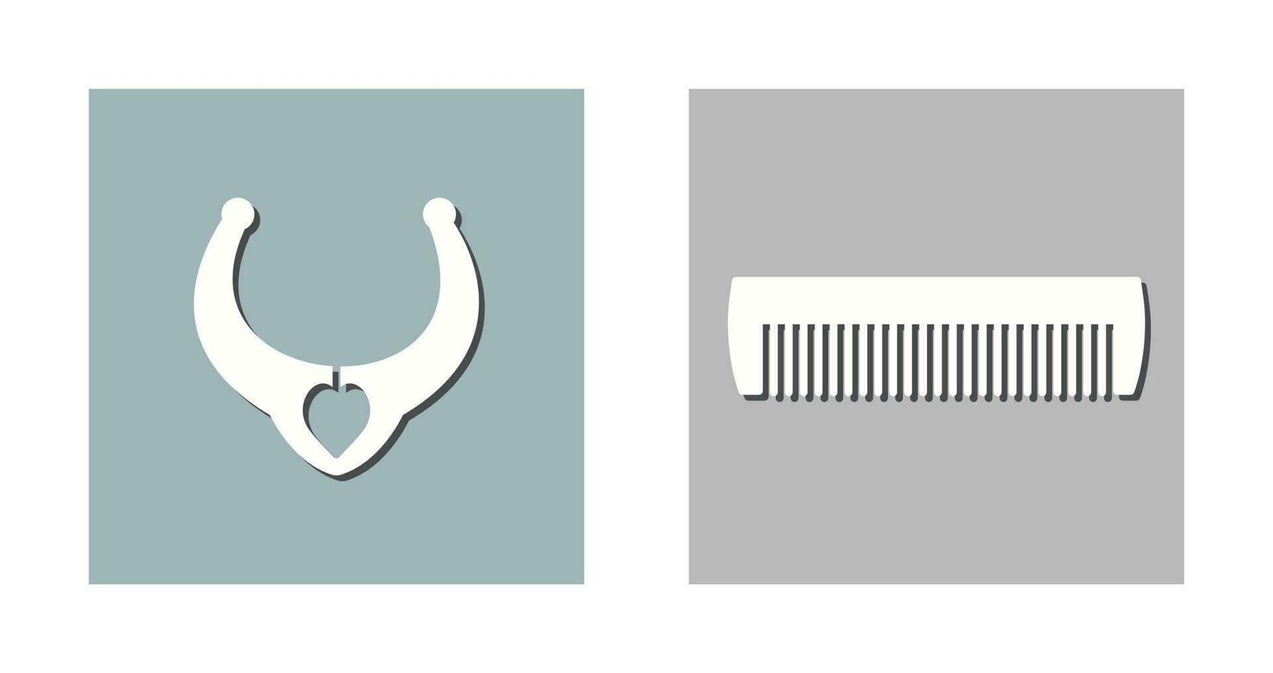 halsband och hårkam ikon vektor