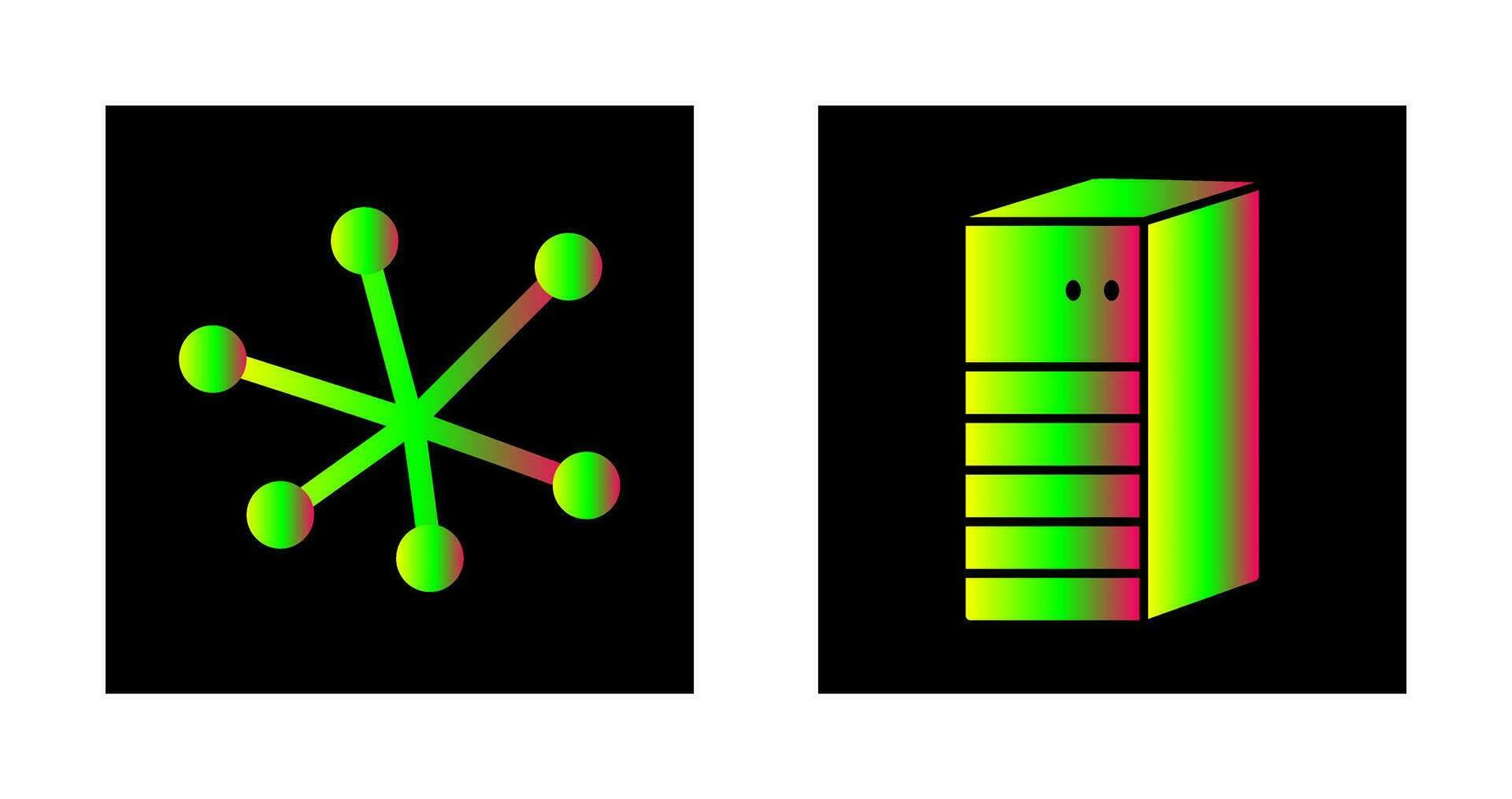 Internet und Server Netzwerk Symbol vektor