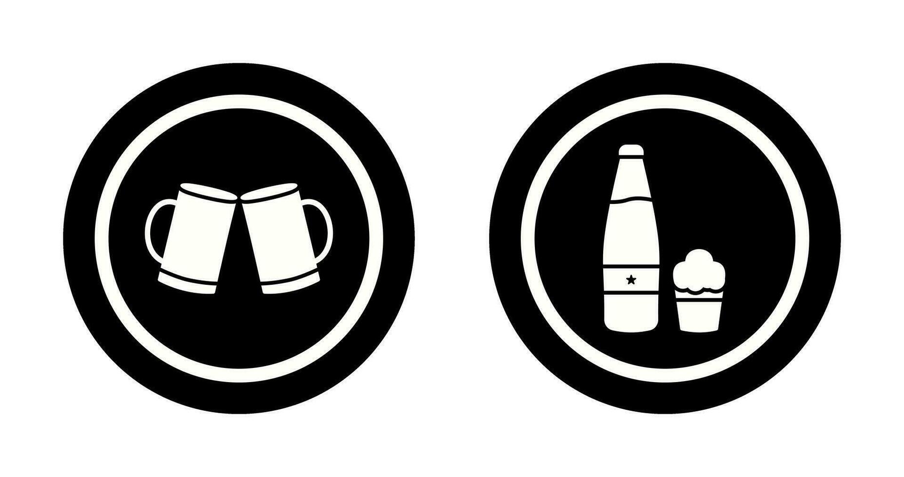 öl toasting och öl ikon vektor