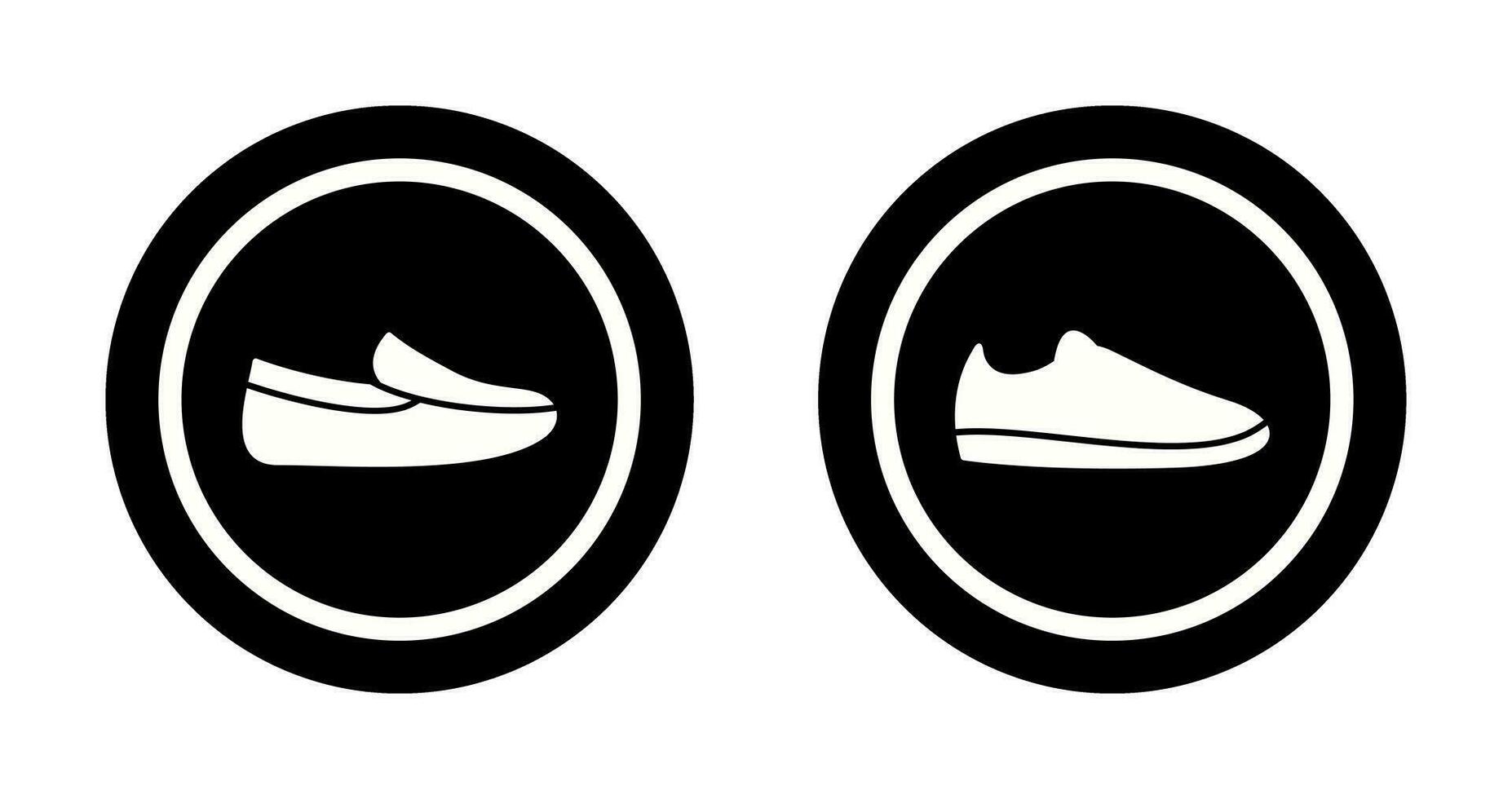 Herren Slipper und beiläufig Schuhe Symbol vektor