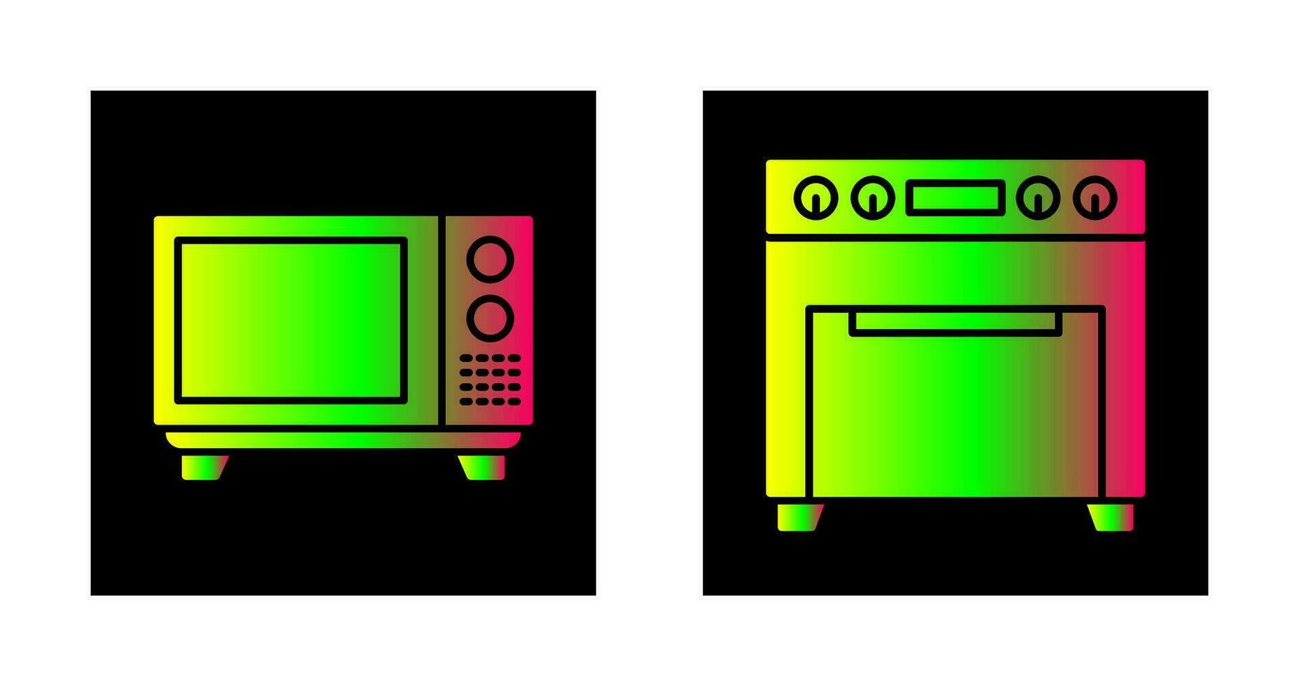 Mikrowelle und Ofen Symbol vektor