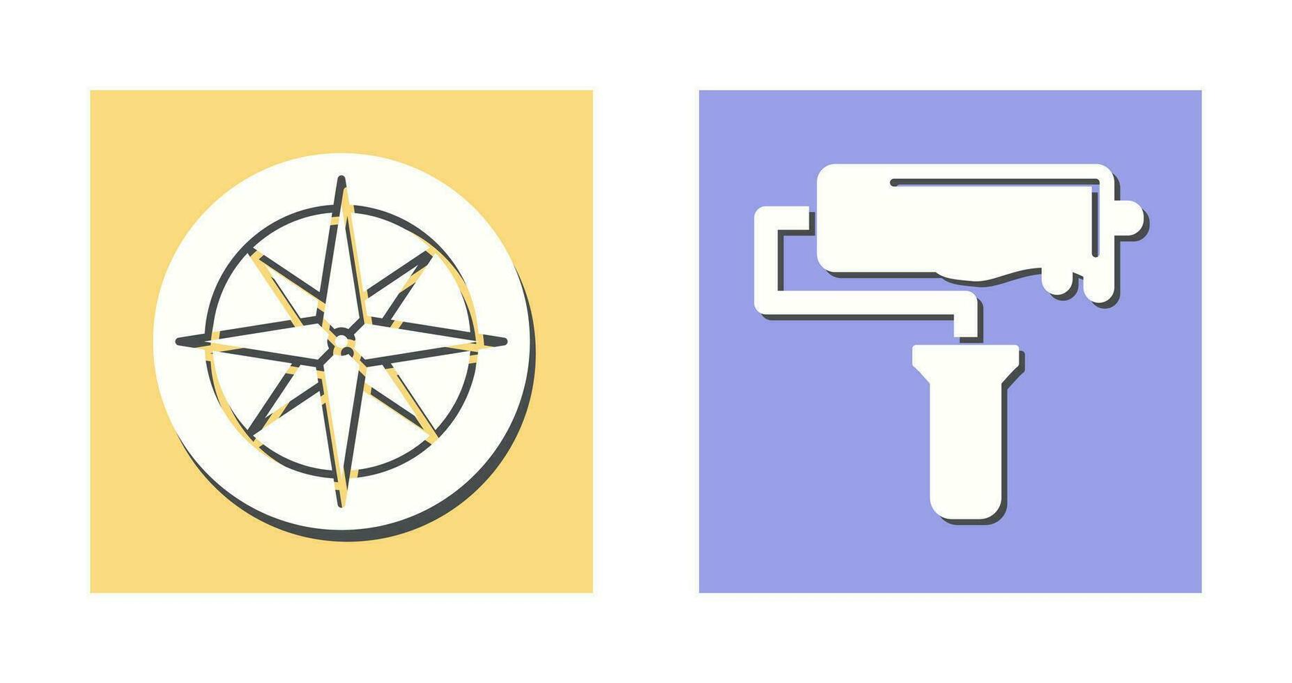 kompass och vält ikon vektor