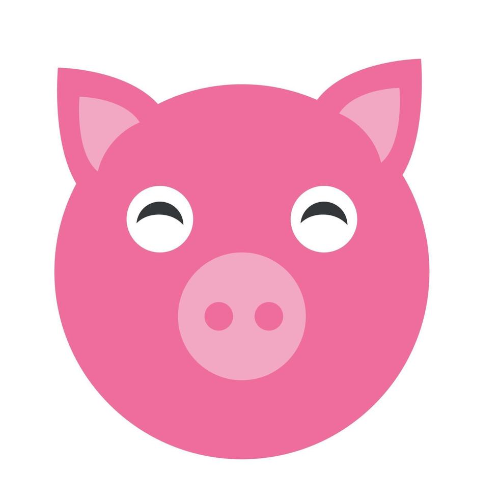 rosa Schwein, kleines Cartoon-Schwein vektor