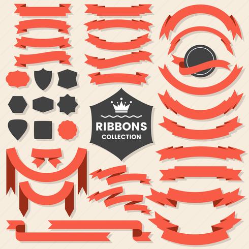 Ribbon Vintage Vector Logo för banner