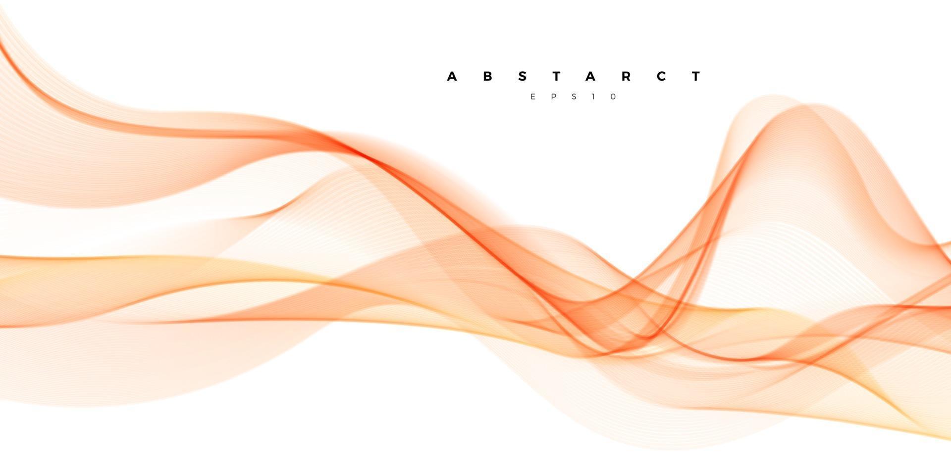 abstrakte orange Linie Welle Vektor Hintergrund.