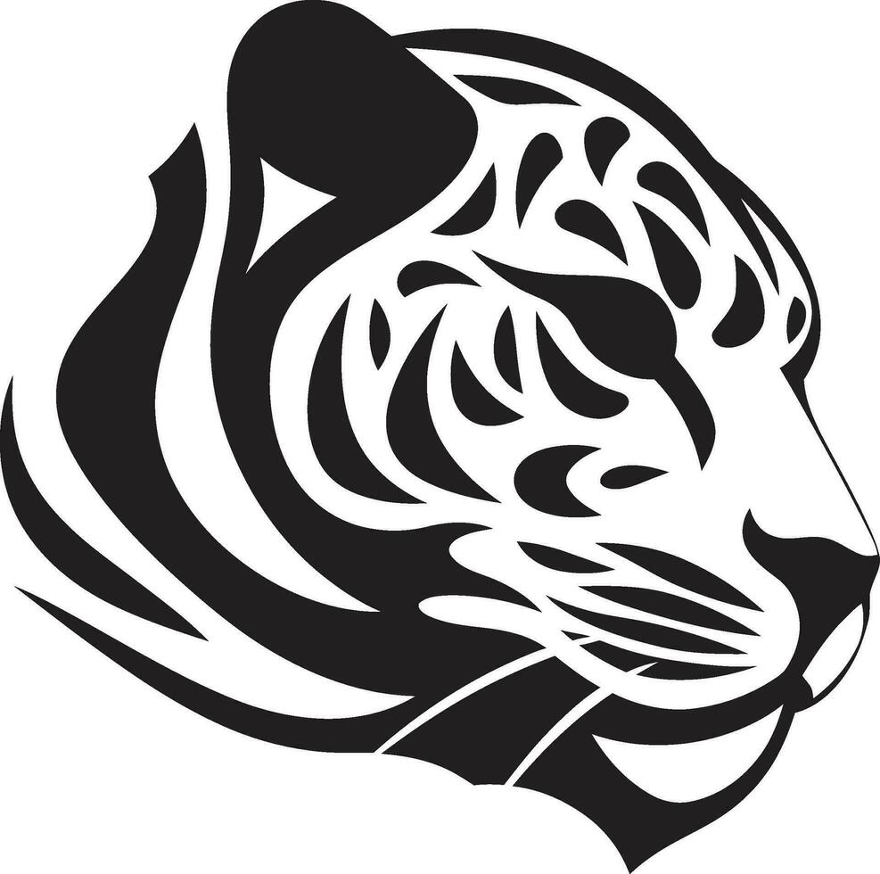 elegans i rörelse svart leopard ikon i vektor smyg panter logotyp design svart vektor förträfflighet