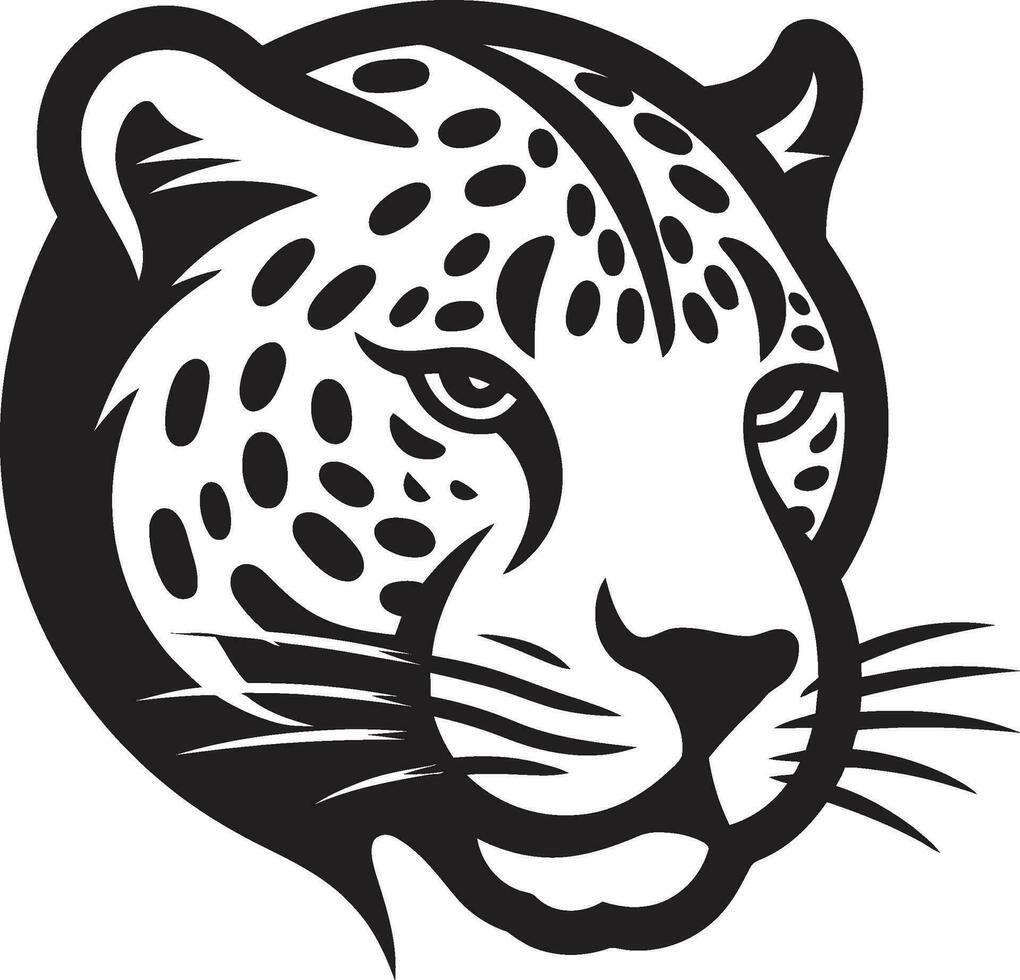 elegans i de vild svart leopard ikon vektor panter svart leopard logotyp design