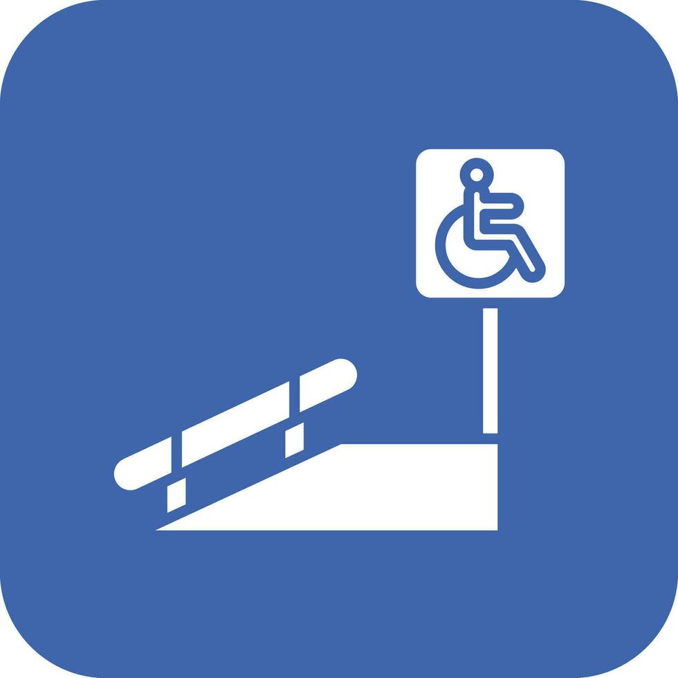 rullstol ramp vektor ikon