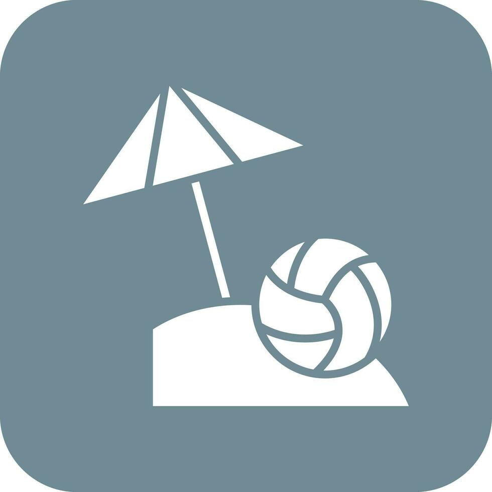 Beachvolleyball-Vektorsymbol vektor