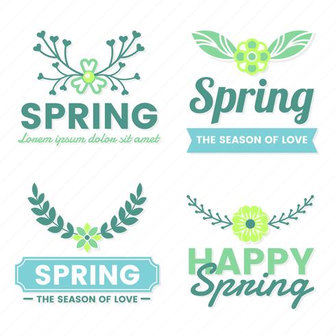 Frühling Retro Vintage Vector Label