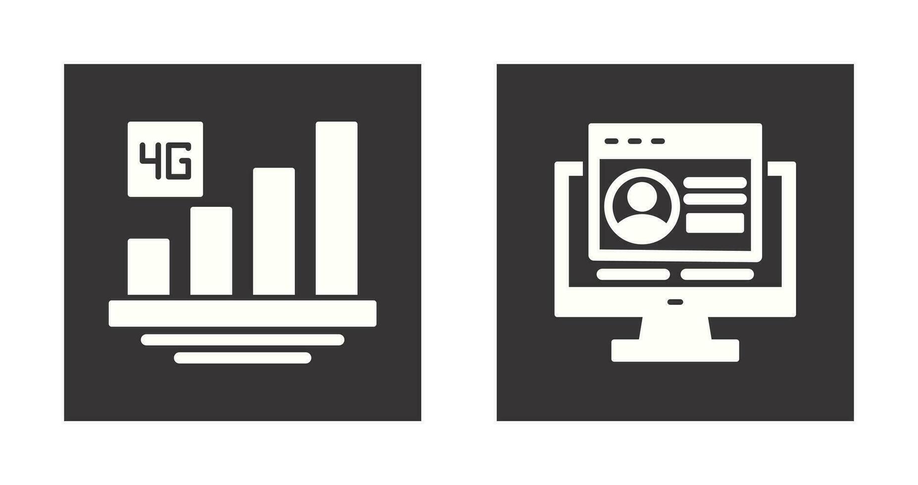 4 G und Anmeldung Symbol vektor