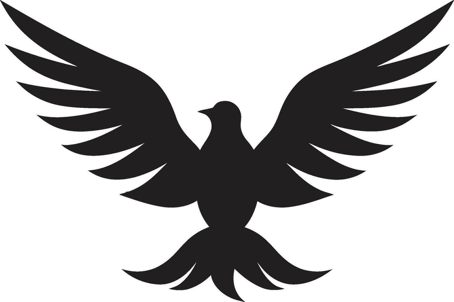 svart duva vektor logotyp med halo en symbol av gudomlighet och andlighet svart duva vektor logotyp med abstrakt bakgrund en unik och kreativ design