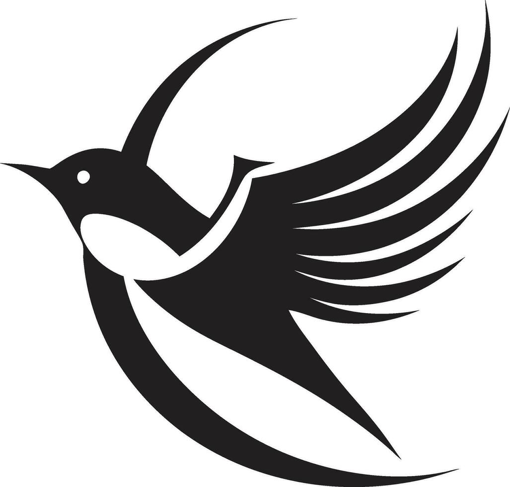 majestätisk svan logotyp stiliserade korp ikon vektor