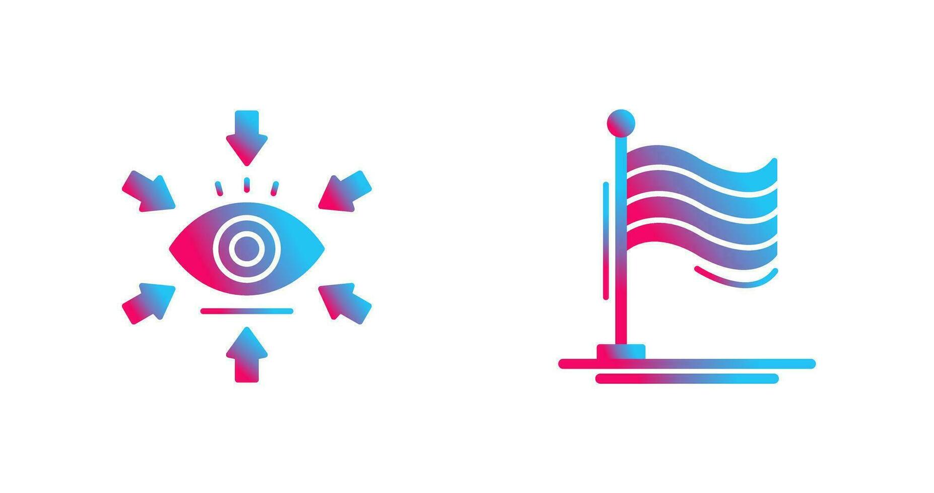 Visualisierung und Flagge Symbol vektor