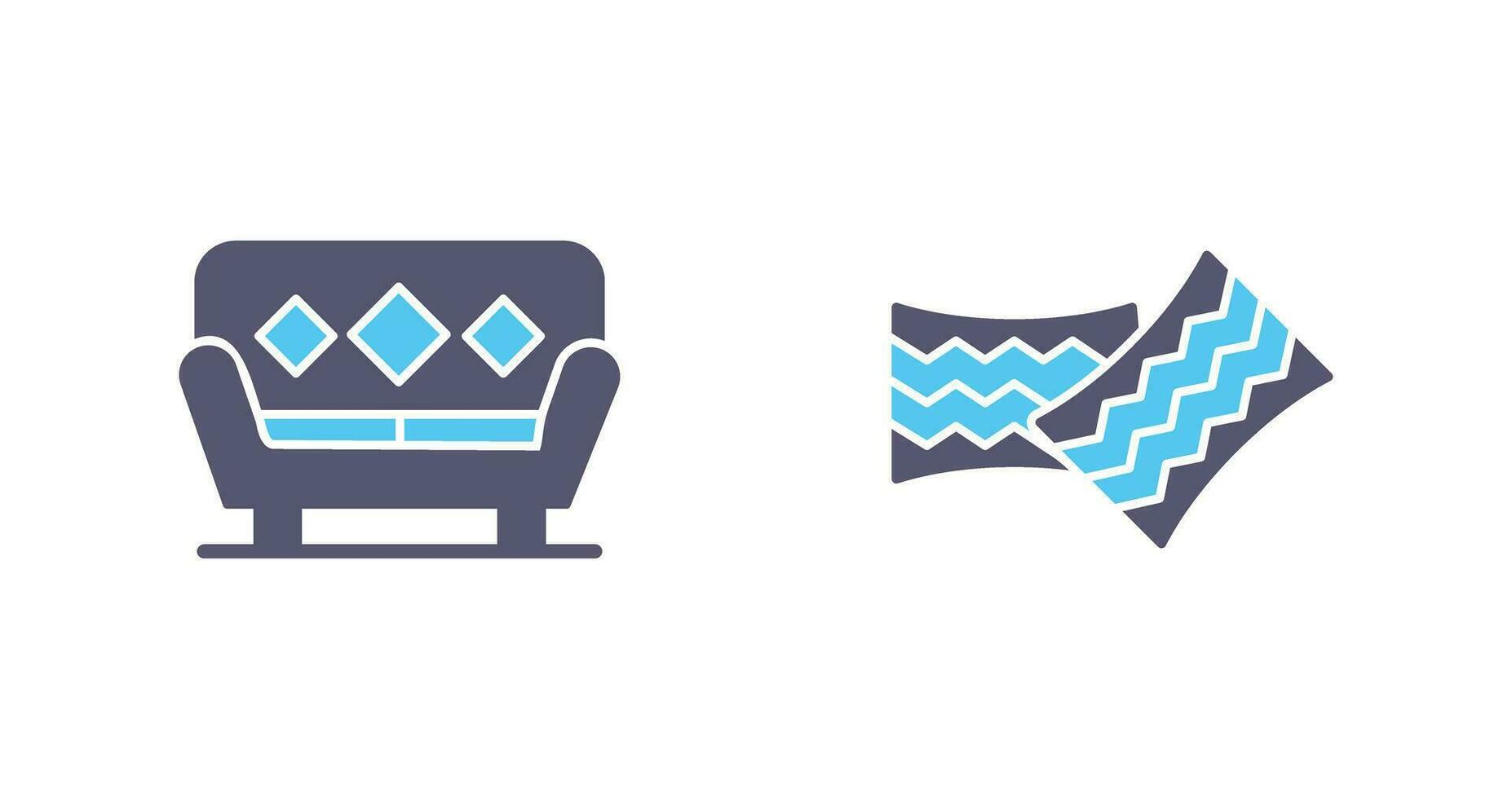 Sofa und Kissen Symbol vektor