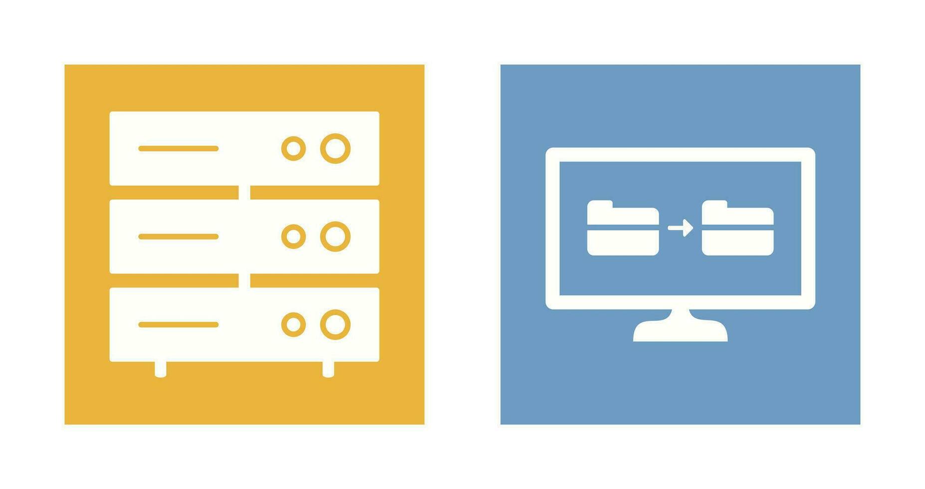 Server Netzwerk und Datei Teilen Symbol vektor