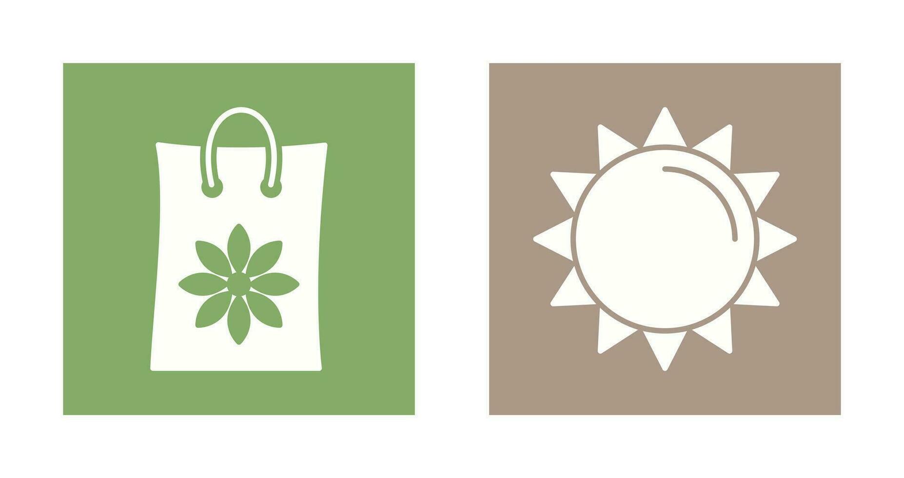 Pestizid Taschen und Sonne Symbol vektor