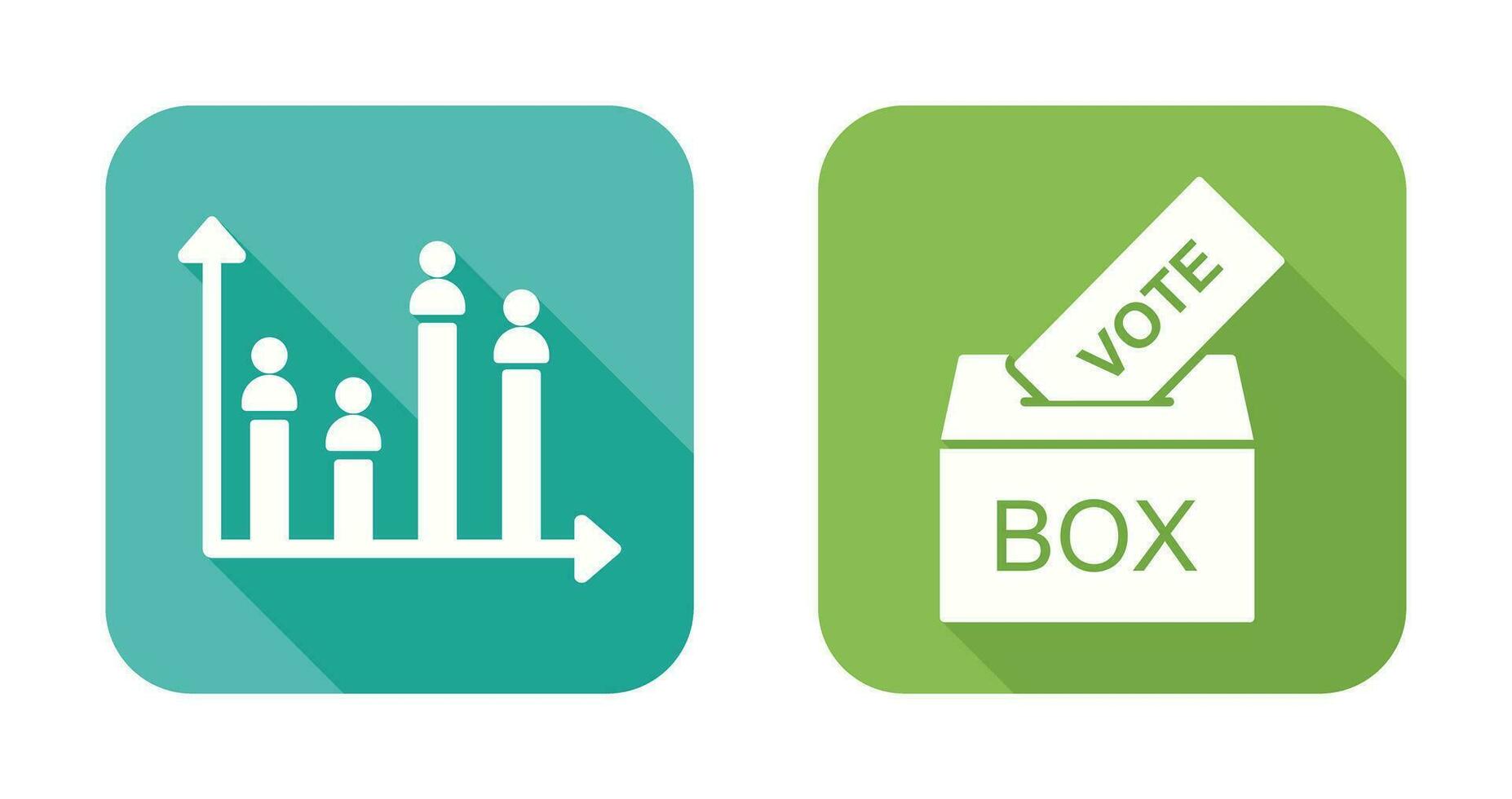 Giing Abstimmung und Kandidat und Graph Symbol vektor