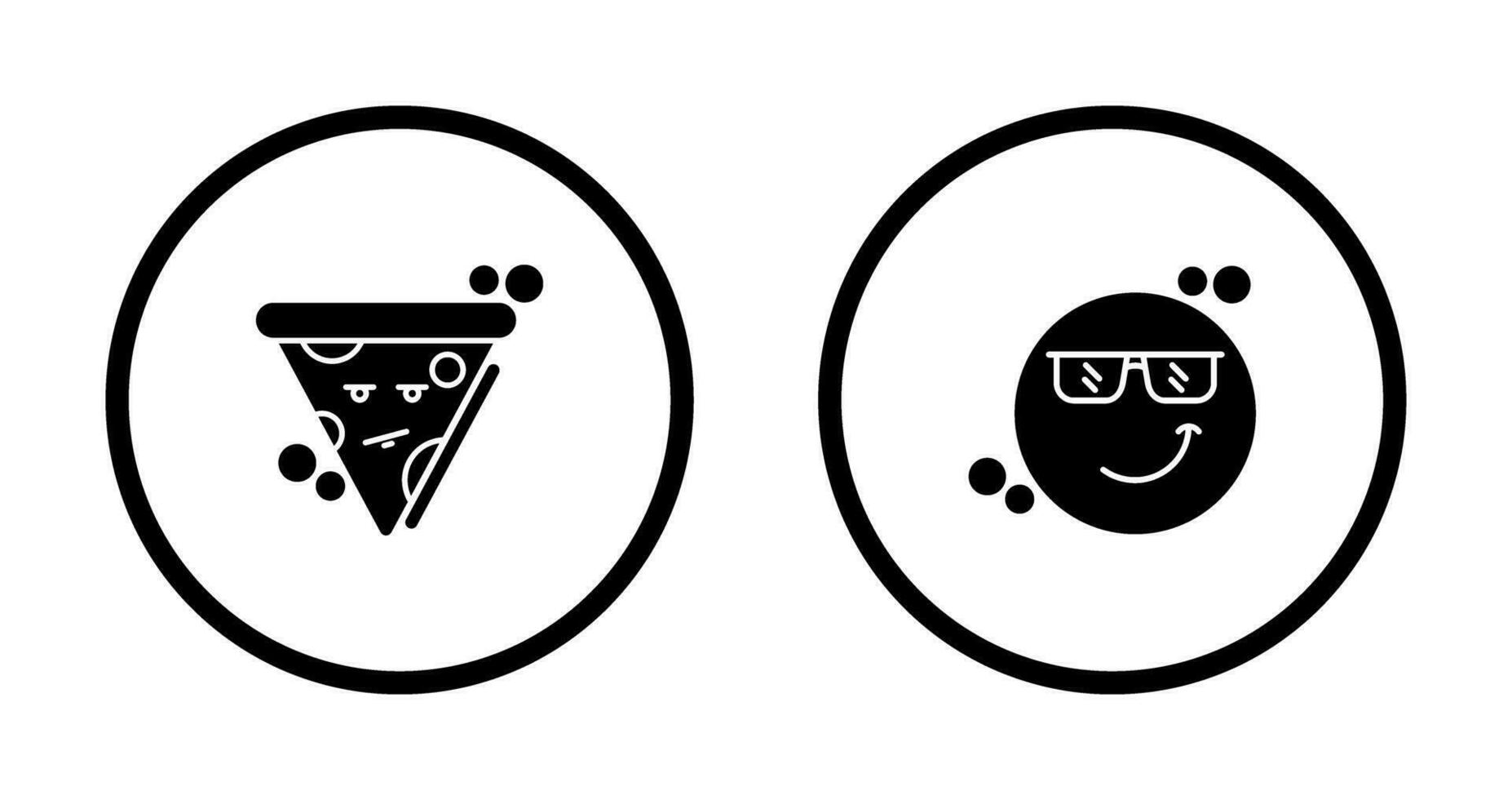 Pizza und cool Symbol vektor