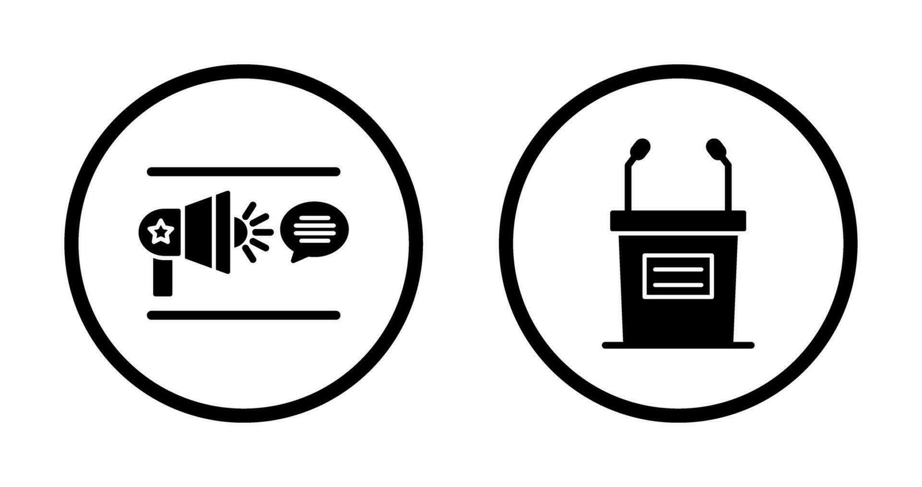 Freiheit von Rede und Debatte Symbol vektor