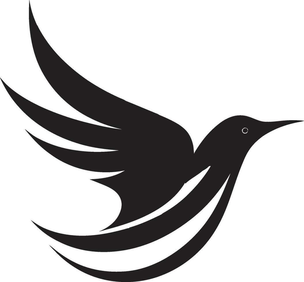 Krähen wachsam Emblem glatt Vogel Silhouette vektor