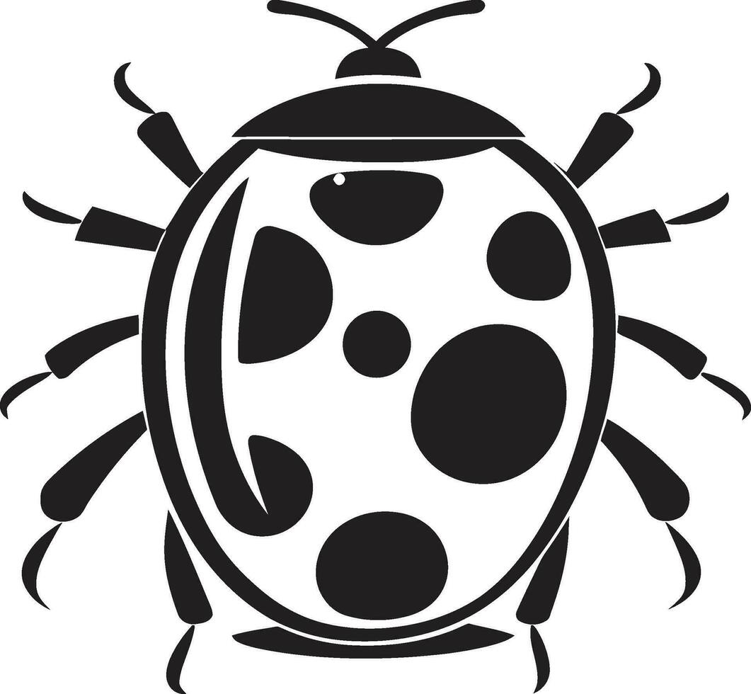 kompliziert Einzelheiten das Marienkäfer Kamm im schwarz Augen von das Nacht das Marienkäfer Emblem im Schatten vektor
