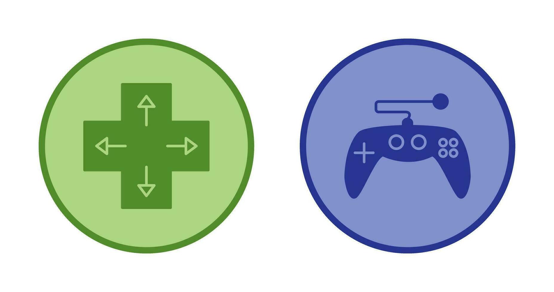 riktning nyckel och gaming kontrollera ikon vektor