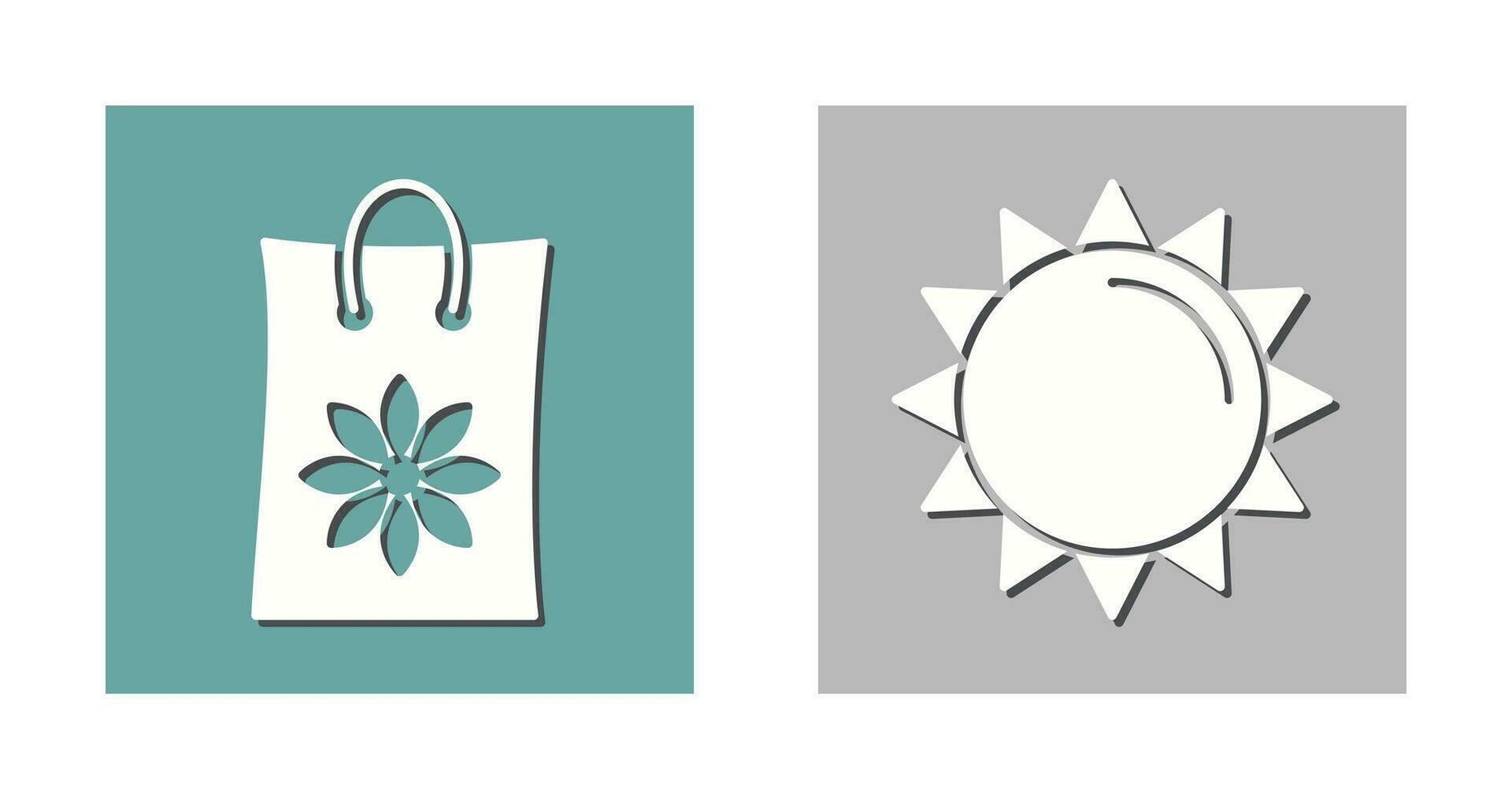 Pestizid Taschen und Sonne Symbol vektor