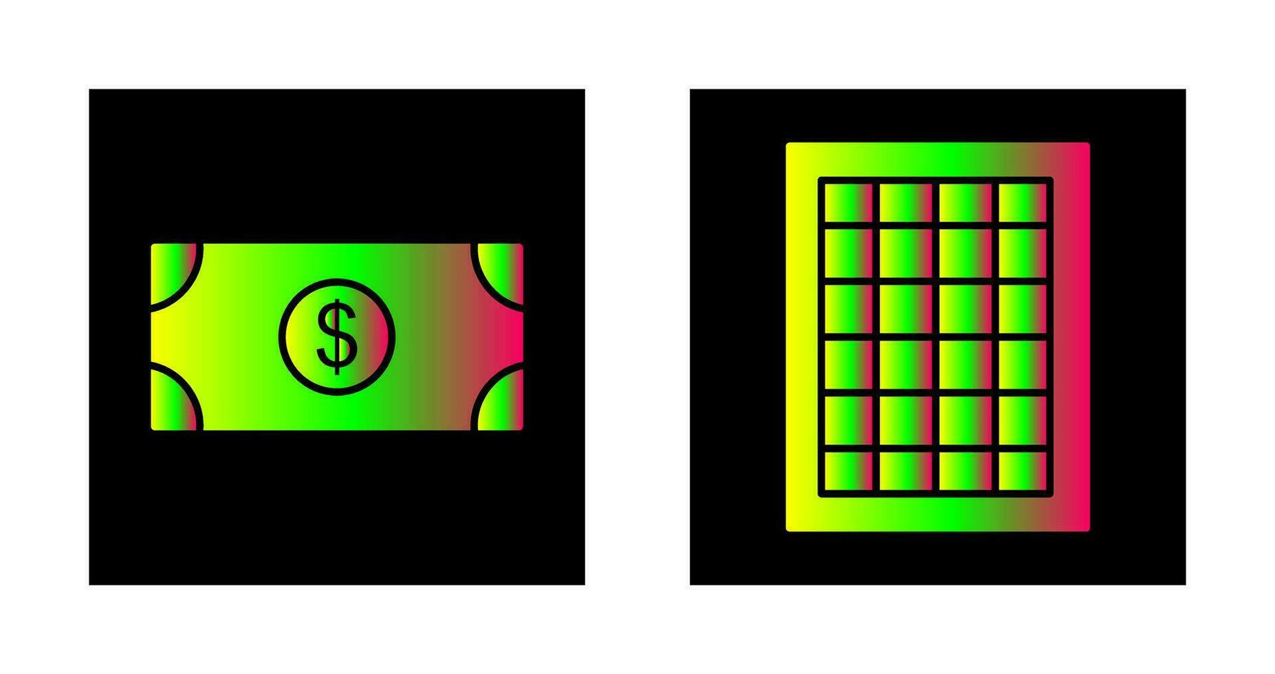 Dollar Rechnung und Tabelle von Preise Symbol vektor