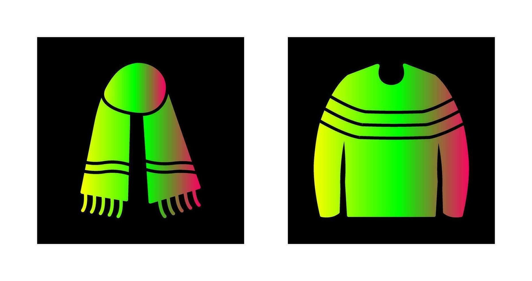 warm Schal und Kleider Symbol vektor