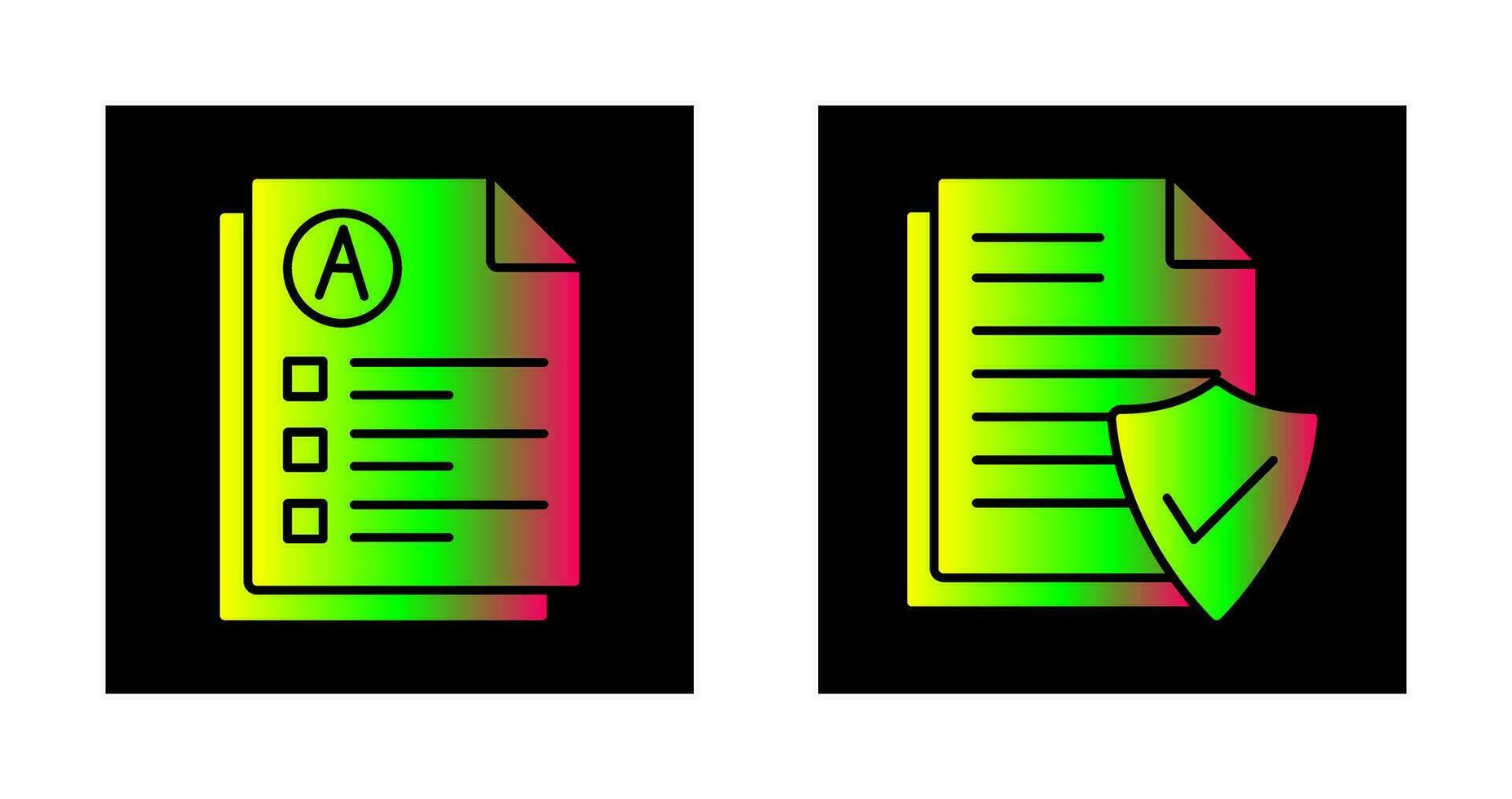 Prüfung und gültig dokumentieren Symbol vektor