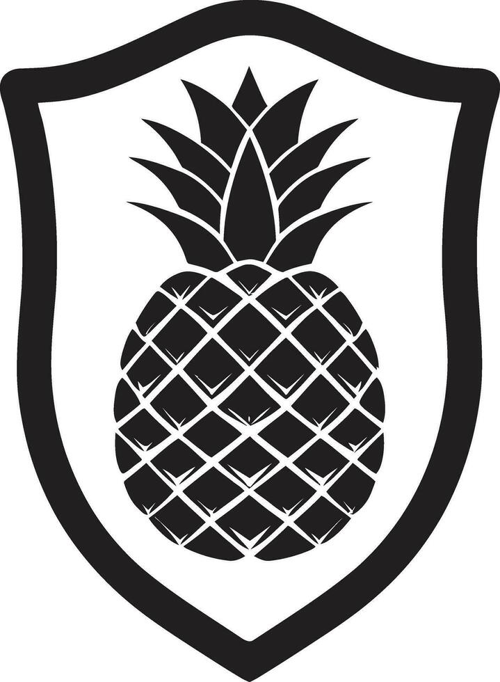 abstrakt tropisk emblem geometrisk ananas konstverk vektor