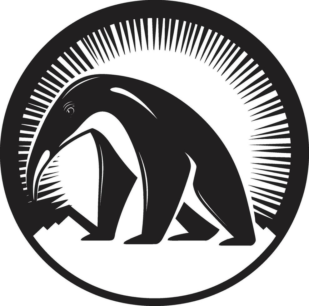 elegant im schwarz Ameisenbär Symbol Vektor Kunst schwarz Vektor Ameisenbär Logo ein Meisterstück im Einfachheit