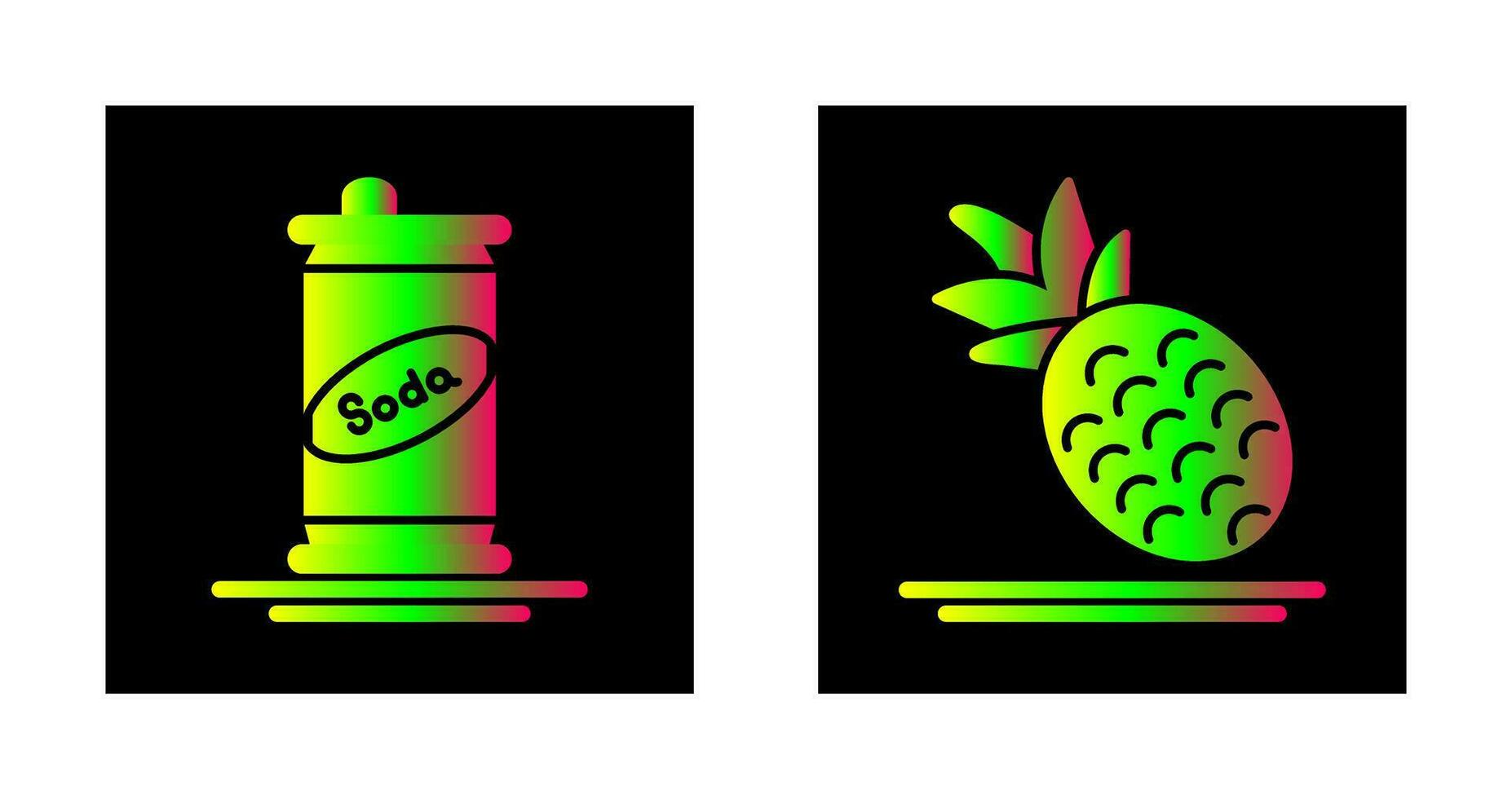 Limonade können und Ananas Symbol vektor