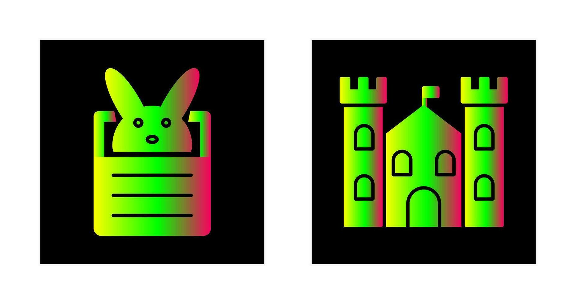 Hase und Schloss Symbol vektor