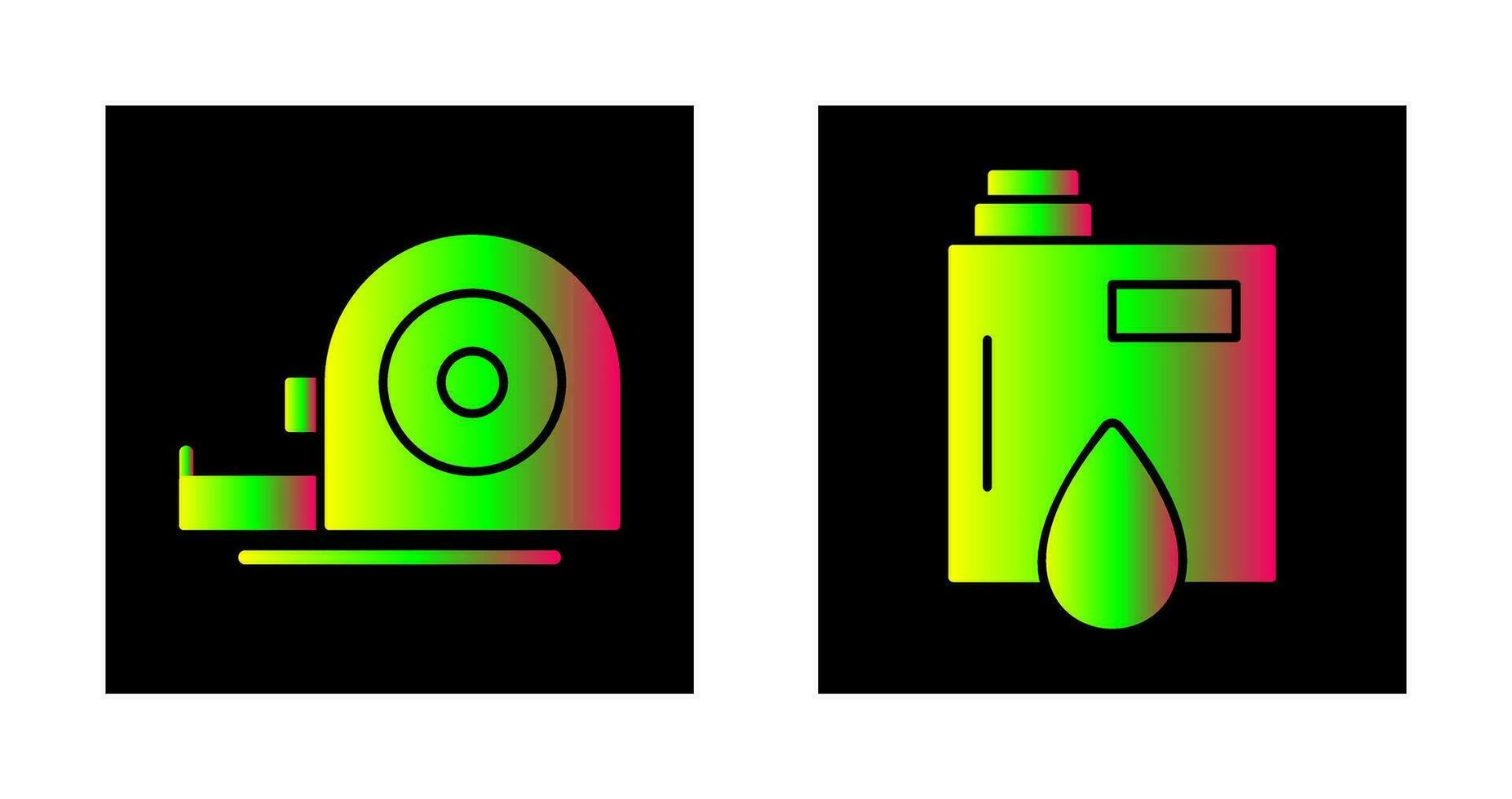 Messung Band und Petroleum Symbol vektor