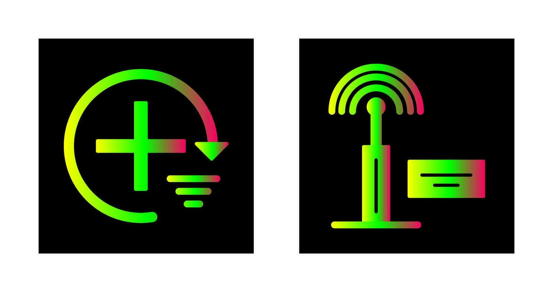 hinzufügen und Signal Symbol vektor