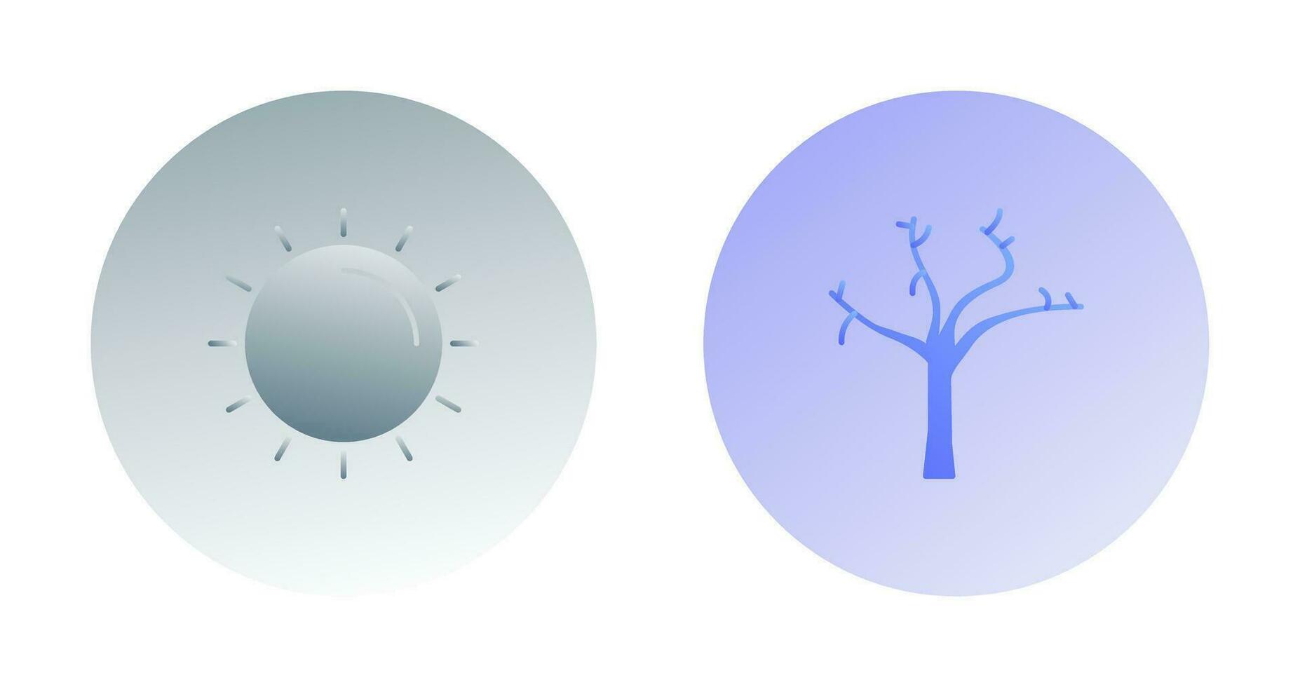 Sonne und Baum Symbol vektor
