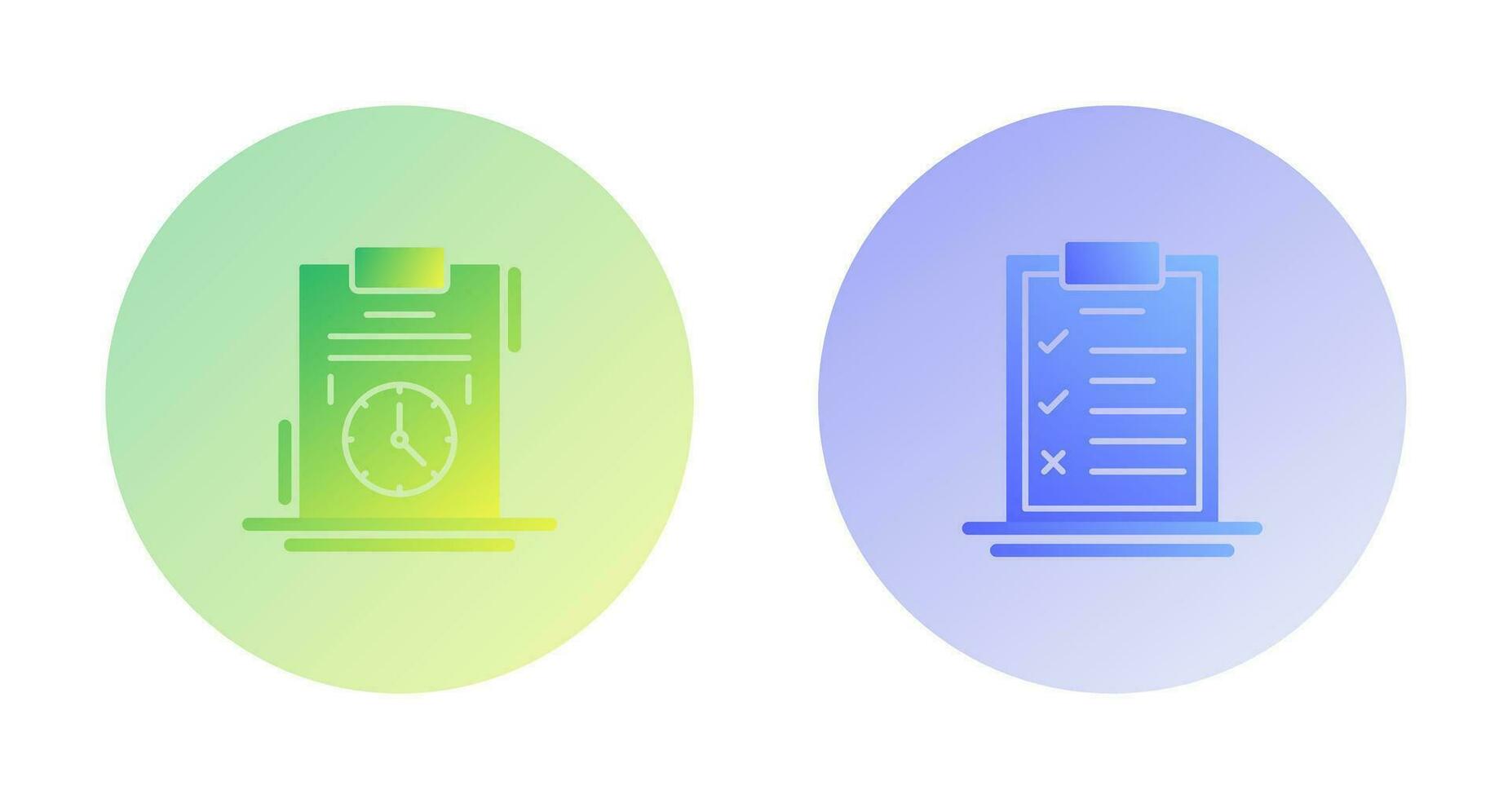 tid förvaltning och checklista ikon vektor