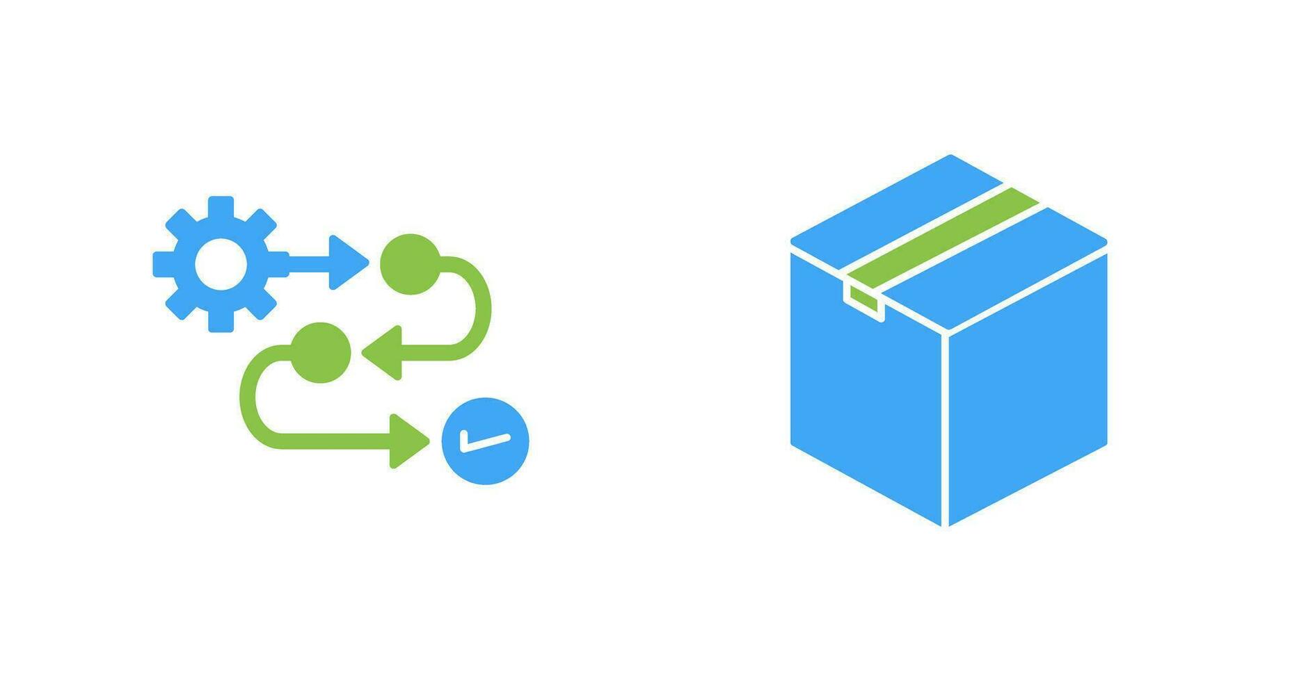 Prozess und Paket Symbol vektor