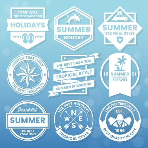 Sommar Retro Vector Logo för banner