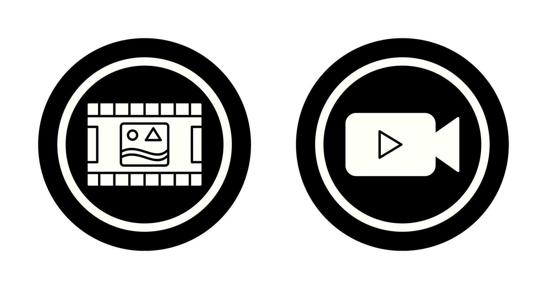 Bilder Spule und Video Symbol vektor