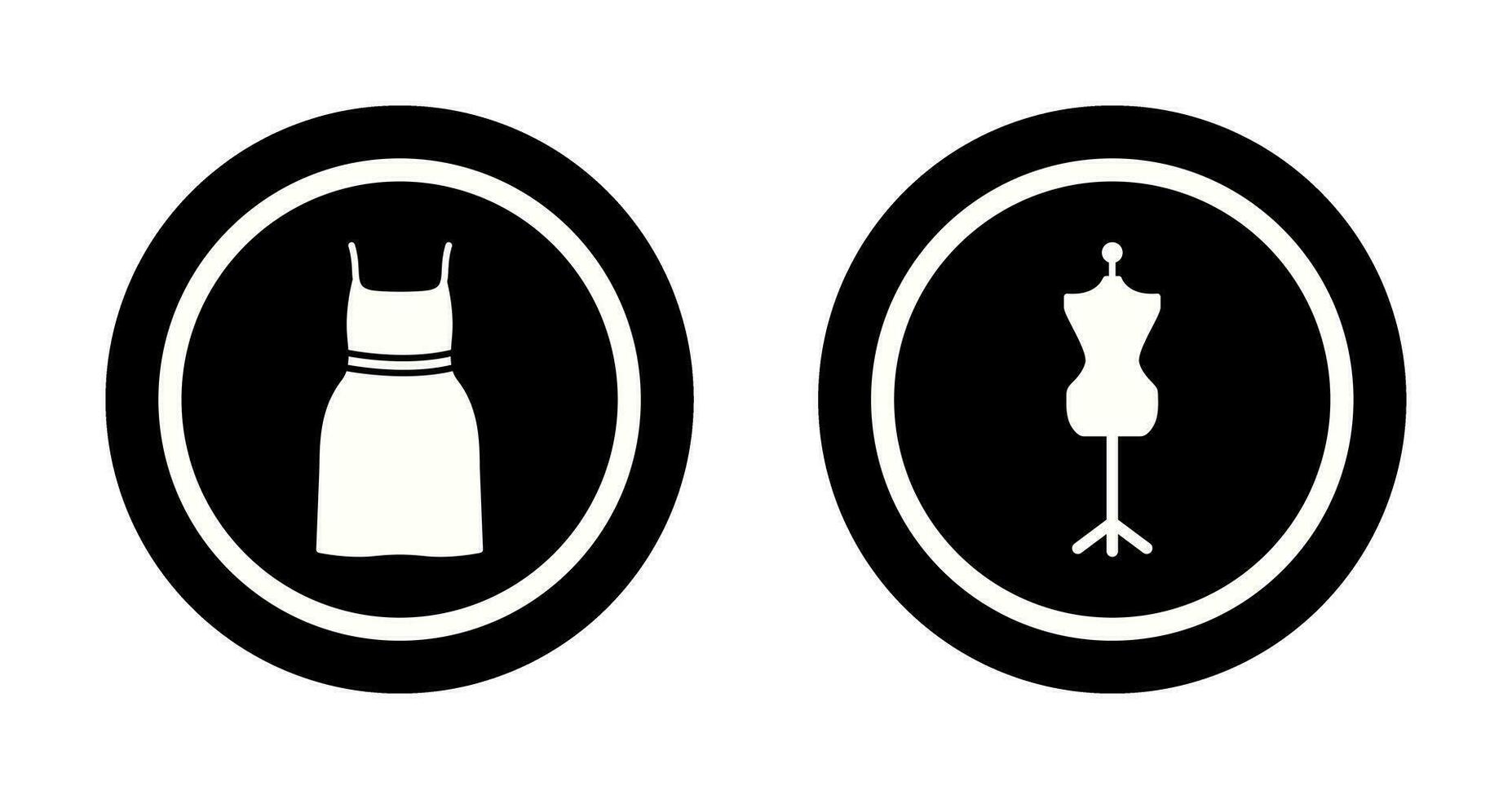 Cocktail Kleid und Kleid Halter Symbol vektor